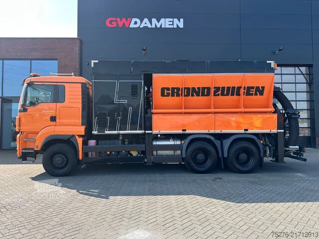 Veículo de aspiração MAN TGS 26.480 6x6 RSP 8 m3 Saugbagger