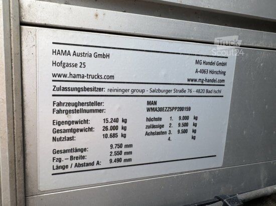 Φορτηγό μεταφοράς ξυλείας MAN TGS 33.510 BL 6X4, INTARDER, HOLZTRANSPORTER, LIV 120Z