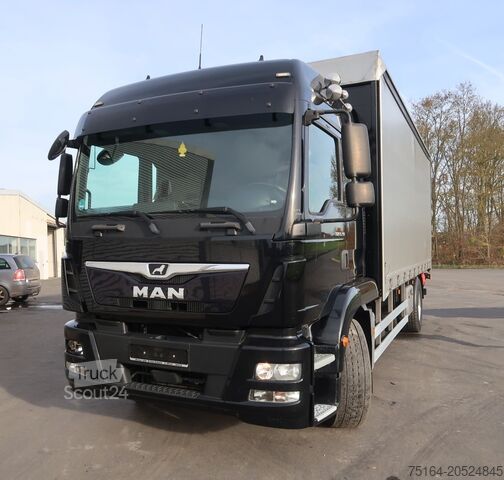 Truck with flatbed & tarpaulin MAN TGM 18.290 4x2 LL