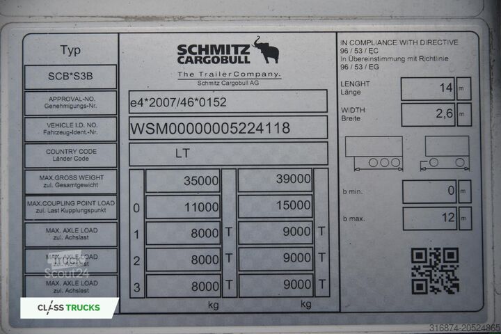 Reefer semitrailer SCHMITZ CARGOBULL SKO FP 60 ThermoKing SLXi 300