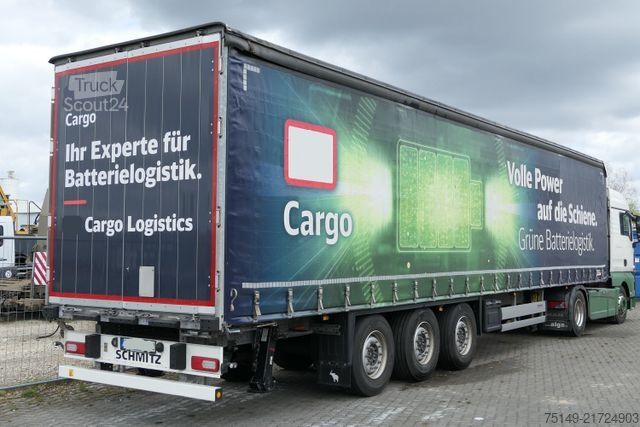 Відкритий напівпричіп з тентом SCHMITZ CARGOBULL SCS 24/L-13.62 EB, Verzinkt, SafetyRoof, Edscha