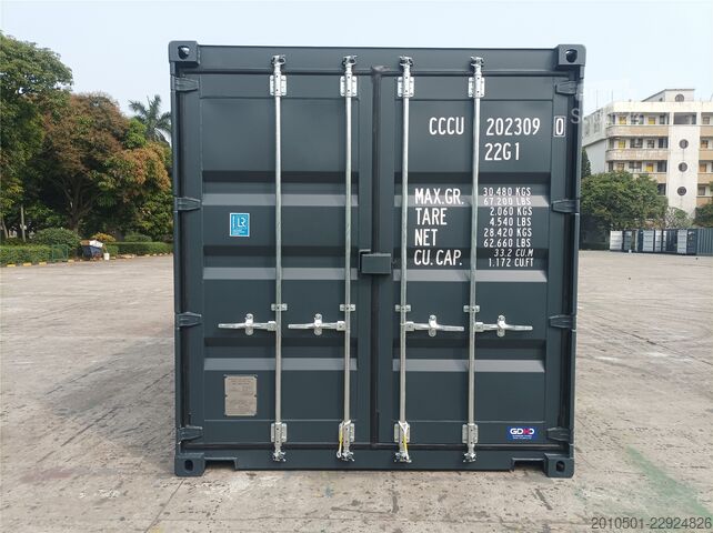 Conteneur d'expédition 20 Fuß Seecontainer / Neucontainer / Flaschengrün RAL 6007 / Materiallager