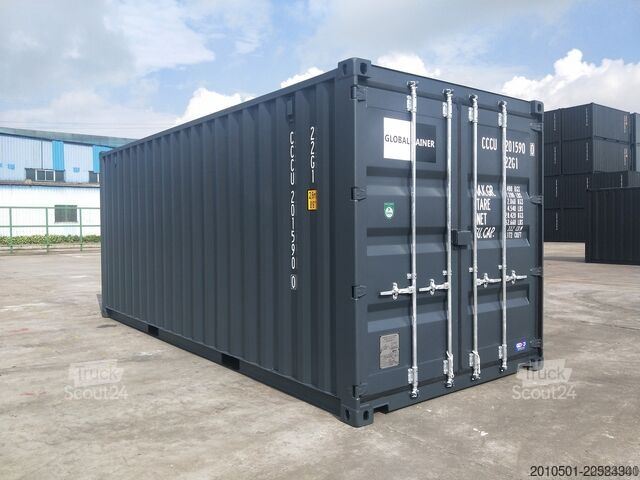 Scheepscontainer one Way Seecontainer / 20 Fuß / RAL 7016 Containerlager / Anthrazit