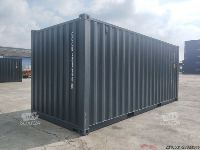 Scheepscontainer one Way Seecontainer / 20 Fuß / RAL 7016 Containerlager / Anthrazit