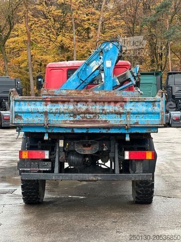 Camion benne MAN 10.153 LAEC 4x4 Atlas-Ladekran DSK