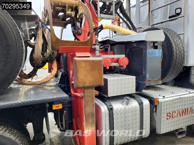Log transporter Scania R580 R 6X4 NL-Truck Diebolt D28.81 Kran Crane H...