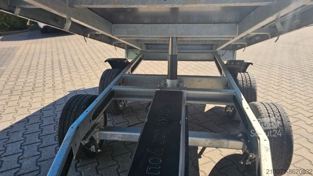 Tresidet tipphenger SARIS Rückwärtskipper 306x170x30cm Anhänger 2000kg zGG