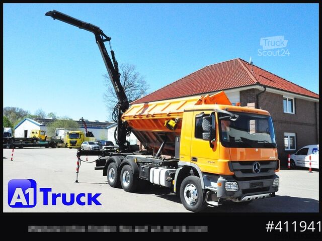 Кран-манипулятор на шасси грузовика MERCEDES-BENZ 3344 MP3 Actros 6x4 Meiller Jonsered 1300 RS