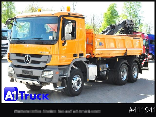 Кран-манипулятор на шасси грузовика MERCEDES-BENZ 3344 MP3 Actros 6x4 Meiller Jonsered 1300 RS