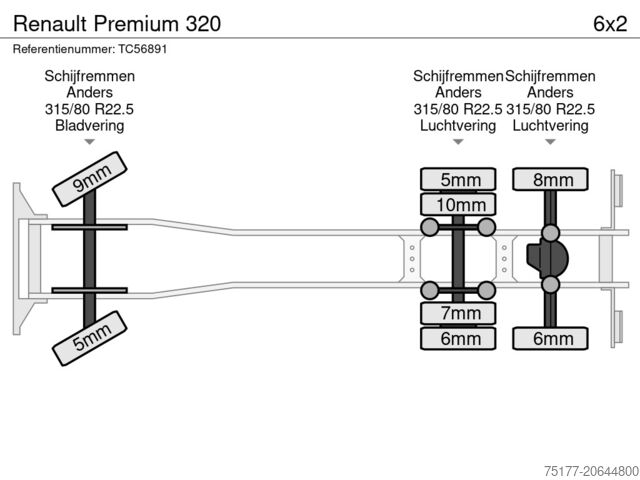 Vehículo de recogida de basuras Renault Premium 320