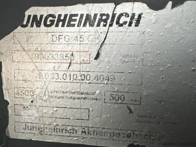 4-колесный вилочный погрузчик Jungheinrich DFG45/Positioner+sideshift/Air condition