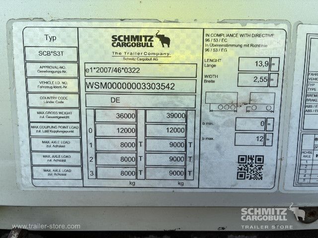Naczepa otwarta z plandeką Schmitz Cargobull Curtainsider Mega Getränke