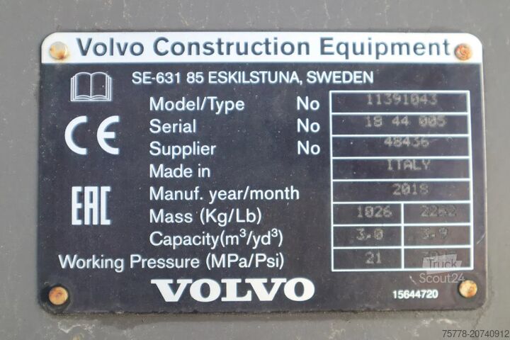 Lopata Volvo 3 M3 | HIGH TIP BUCKET | HOCHKIPPSCHAUFEL | HOO...