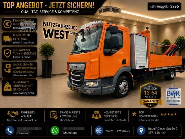 Autoutilitară cu macara montată pe șasiu de camion DAF LF 230*Palfinger Kran PK5.501 Solid+Funk+Greifer
