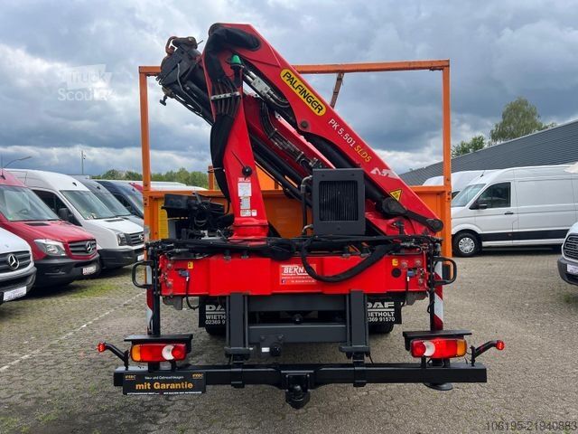 Autoutilitară cu macara montată pe șasiu de camion DAF LF 230*Palfinger Kran PK5.501 Solid+Funk+Greifer