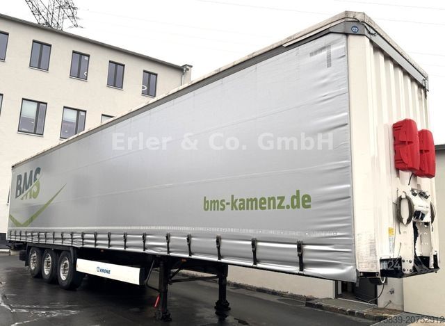 Auflieger mit Pritsche & Plane KRONE Edscha, Liftachse, 385/65