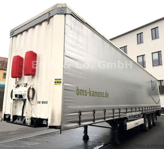 Auflieger mit Pritsche & Plane KRONE Edscha, Liftachse, 385/65