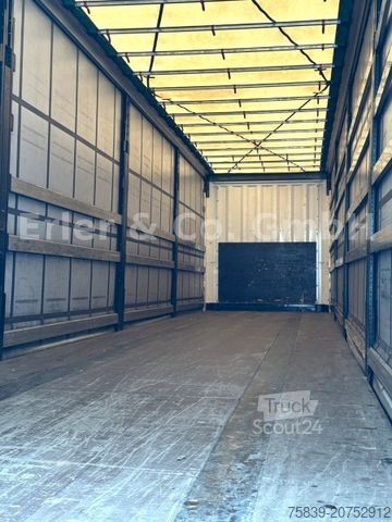 Auflieger mit Pritsche & Plane KRONE Edscha, Liftachse, 385/65