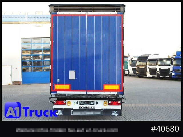 Atvira puspriekabė su tentu SCHMITZ SCB  24, Mega, Speed Curtain, VDI 2700, deutsche Zulassung