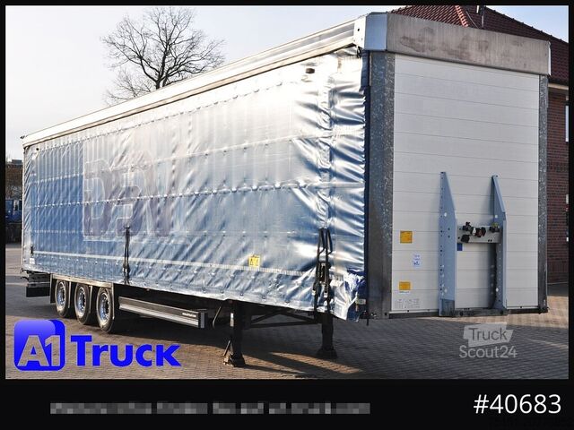 Atvira puspriekabė su tentu SCHMITZ SCB 24, Mega, Speed Curtain, VDI 2700, TÜV 10/2026