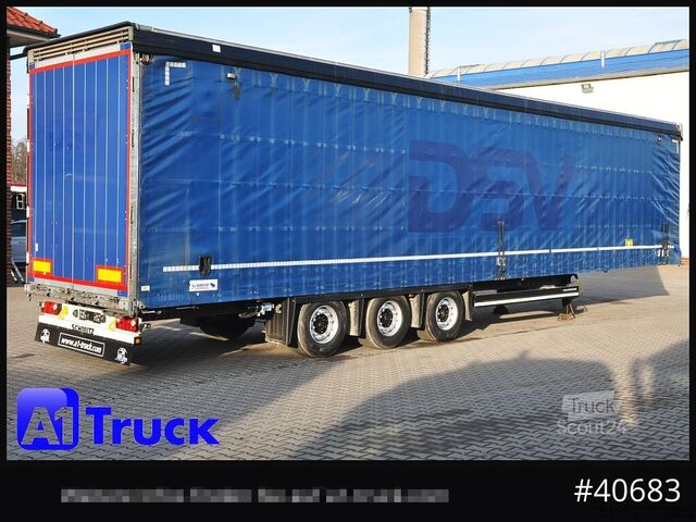Atvira puspriekabė su tentu SCHMITZ SCB  24, Mega, Speed Curtain, VDI 2700, TÜV 10/2026