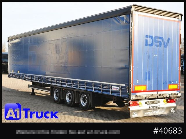 Atvira puspriekabė su tentu SCHMITZ SCB 24, Mega, Speed Curtain, VDI 2700, TÜV 10/2026