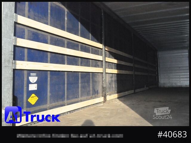 Atvira puspriekabė su tentu SCHMITZ SCB  24, Mega, Speed Curtain, VDI 2700, TÜV 10/2026