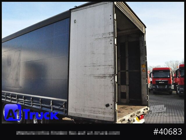 Atvira puspriekabė su tentu SCHMITZ SCB 24, Mega, Speed Curtain, VDI 2700, TÜV 10/2026