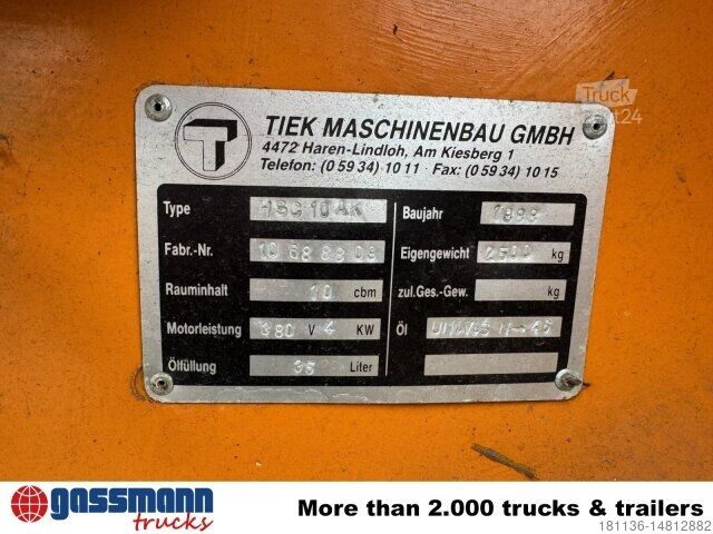 Hákový kontajner Presscontainer HSC 10 AK, ca. 10m³