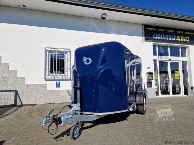 Kofferanhänger Debon schöner Polycargo 1300 blau Aluräder Tür