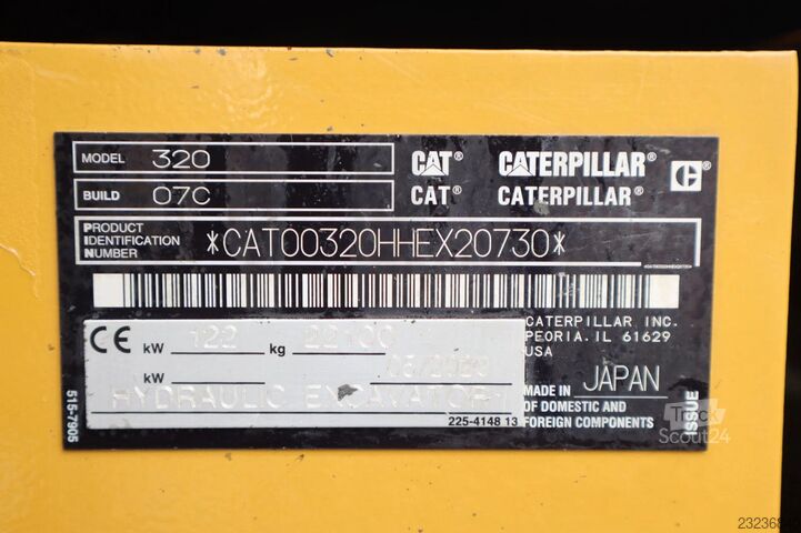 Caterpillar 320 07C | KASIMASIS KAUŠAS | GREITOJO SUJUNGIMO ĮTAISAS Caterpillar 320 07C | BUCKET | QUICK COUPLER