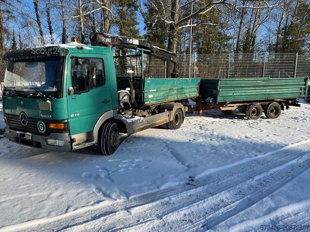 Pašizgāzējs kravas automašīna Mercedes-Benz Atego 815 Kipper / Kran