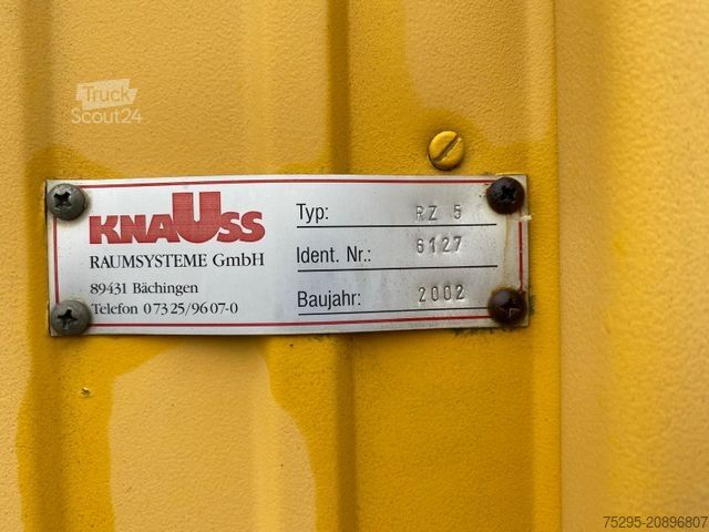 Remorcă cu caroserie interschimbabilă KNAUSS Mannschaftscontainer RZ 5. Nr. 6127