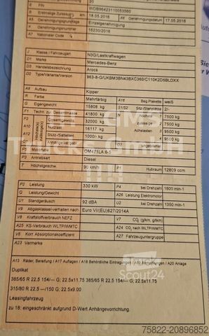 Tovornjak prekucnik MERCEDES-BENZ Arocs 4145 / 8X4 / Retarder / Meiller BORDMATIK