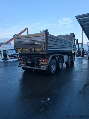 Autocamion basculant tridirecțional MERCEDES-BENZ Arocs 4145 / 8X4 / Retarder / Meiller BORDMATIK