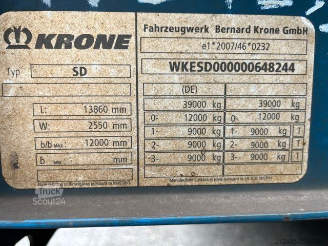 Odprta polprikolica s ponjavo KRONE Tautliner | Code XL | Edscha