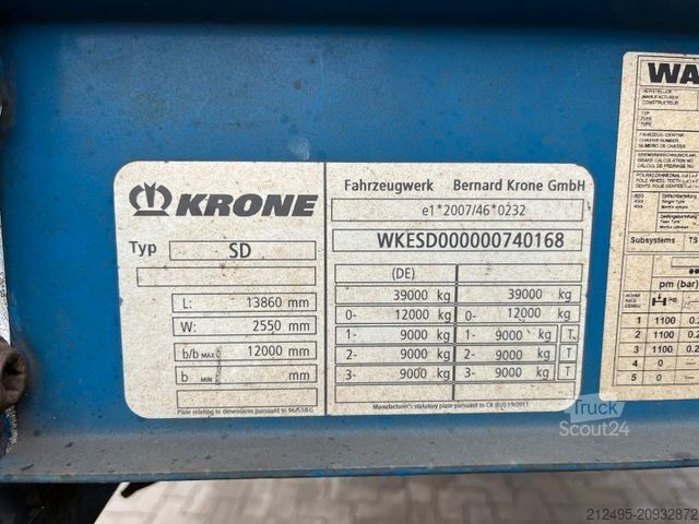 Odprta polprikolica s ponjavo KRONE Tautliner | Code XL | Edscha