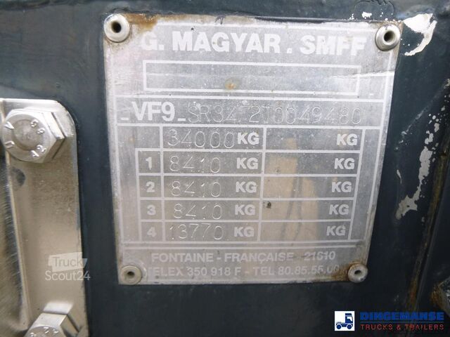 Tank Magyar Chemical tank inox 33 m3 / 1 comp