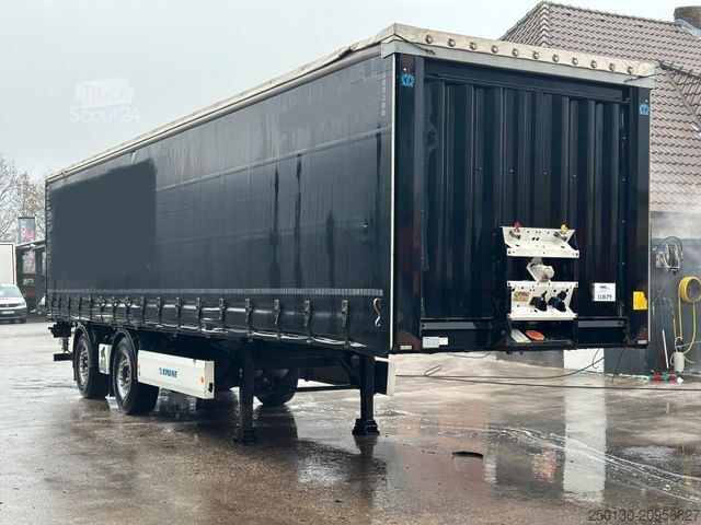 Semi-reboque aberto com lona KRONE 2.Achs Plane&Spriegel m. Liftachse, LBW & Tridec