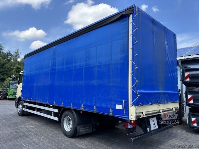 Plattewagen met zeil man TGM 15.290 BL 4x2 BL Plane u. Spriegel Gardine
