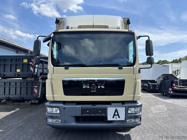 Plattewagen met zeil man TGM 15.290 BL 4x2 BL Plane u. Spriegel Gardine