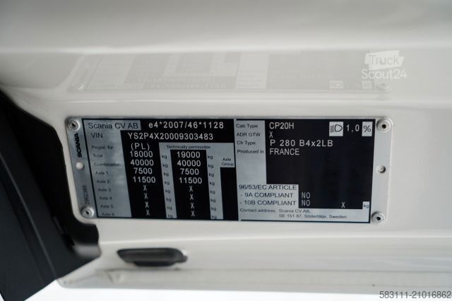 Camion jumbo SCANIA P 280 / SOLÓWKA / FIRANKA - 7,70 M / 4X2  / WECO