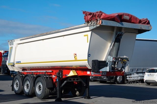 Полуприцеп-самосвал SCHMITZ CARGOBULL WYWROTKA 28 m3 / STALOWA / RYNNA WANNA HP / PLAN