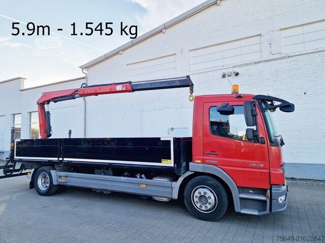 Grue montée sur camion Mercedes-Benz Atego 1218 L 4x2 1218 L 4x2, Fassi Kran F 95A21 5.9m-1.545 kg,