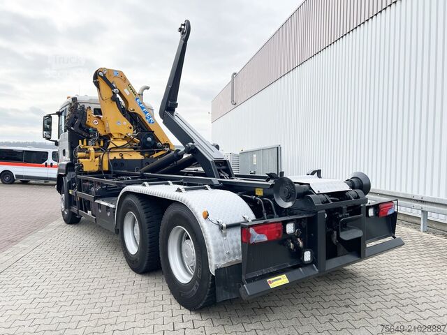 Camion benne à bras amovible MAN TGS 33.440 6X4 BL TGS 33.440 6X4 BL mit Kran Effer 165-3S, Funk