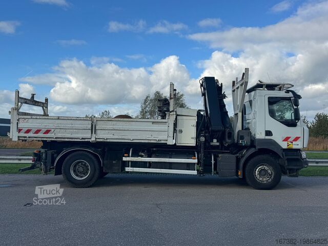 Volquete con grúa Renault KERAX 430.19