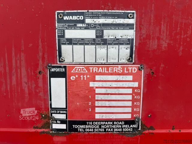 Pašizgāzējs SDC Trailers LTD SDC 30/2 Liftachse BPW
