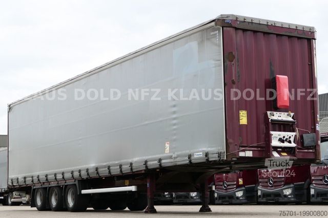 Open semitrailer with tarp KRONE Pritsche Plane XL MegaLiner BWP Edscha Bordwände