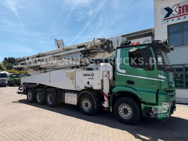 Tovornjak s črpalko za beton MERCEDES-BENZ AROCS 4751 CIFA  K53H-5Sections  180M3/H