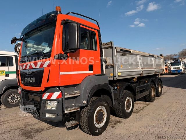 Camion-benne tricar MAN TGS 37.500 8X8 Meiller DSK Bordmatic - 186.000KM